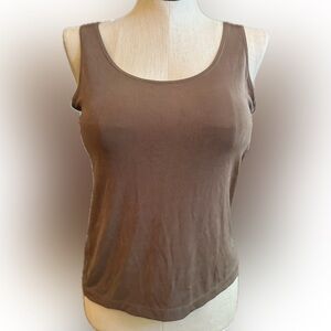 CHICO’S Taupe Travelwear Tank Top Stretch Chico’s 2 L Great Condition!